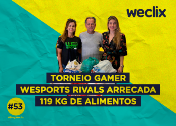 Torneio gamer WeSports Rivals arrecada 119 kg de alimentos